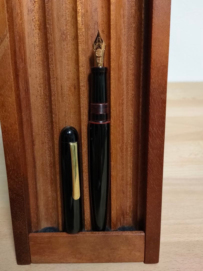 中屋万年筆 黒溜