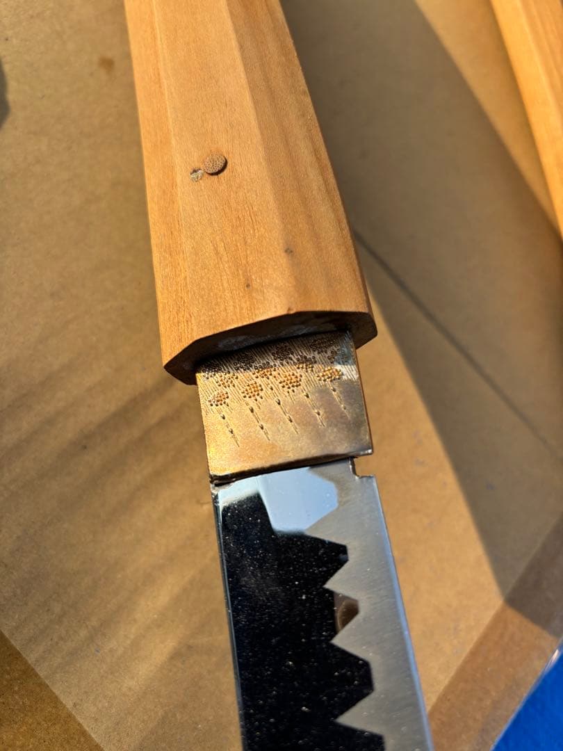 模造刀 白鞘 日本刀　美品　日本刀 波刃 木製柄