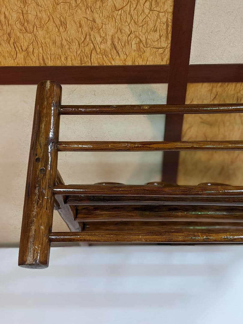 籐　ラタン　スリッパ立て　レトロ　アンティーク