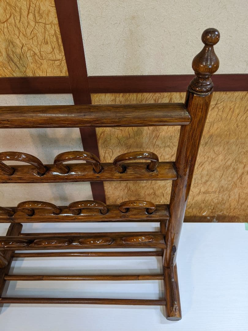 籐　ラタン　スリッパ立て　レトロ　アンティーク