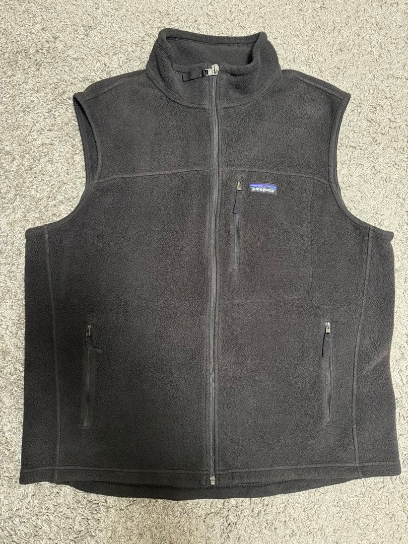 美品 patagonia シンチラ フリース ベスト ブラック XL 2018