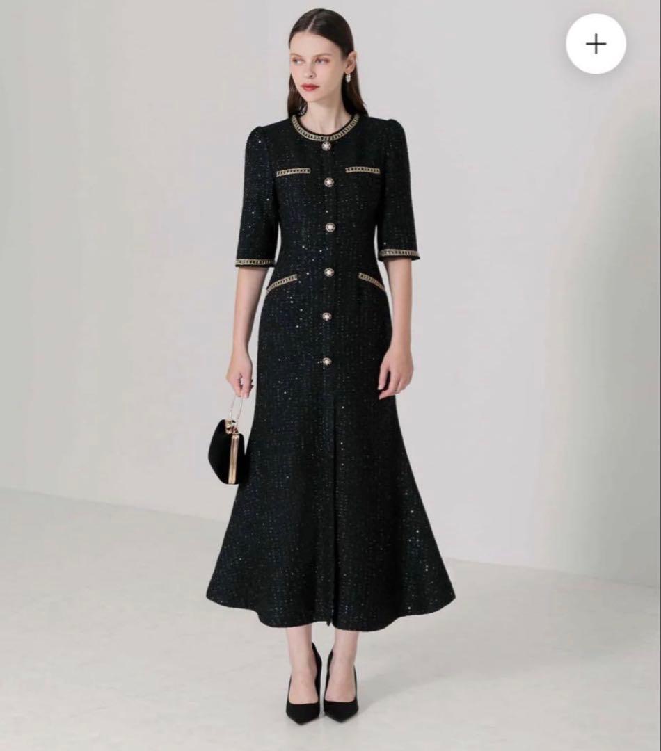 LEJA マーメイドロングドレス Sサイズ ブラック