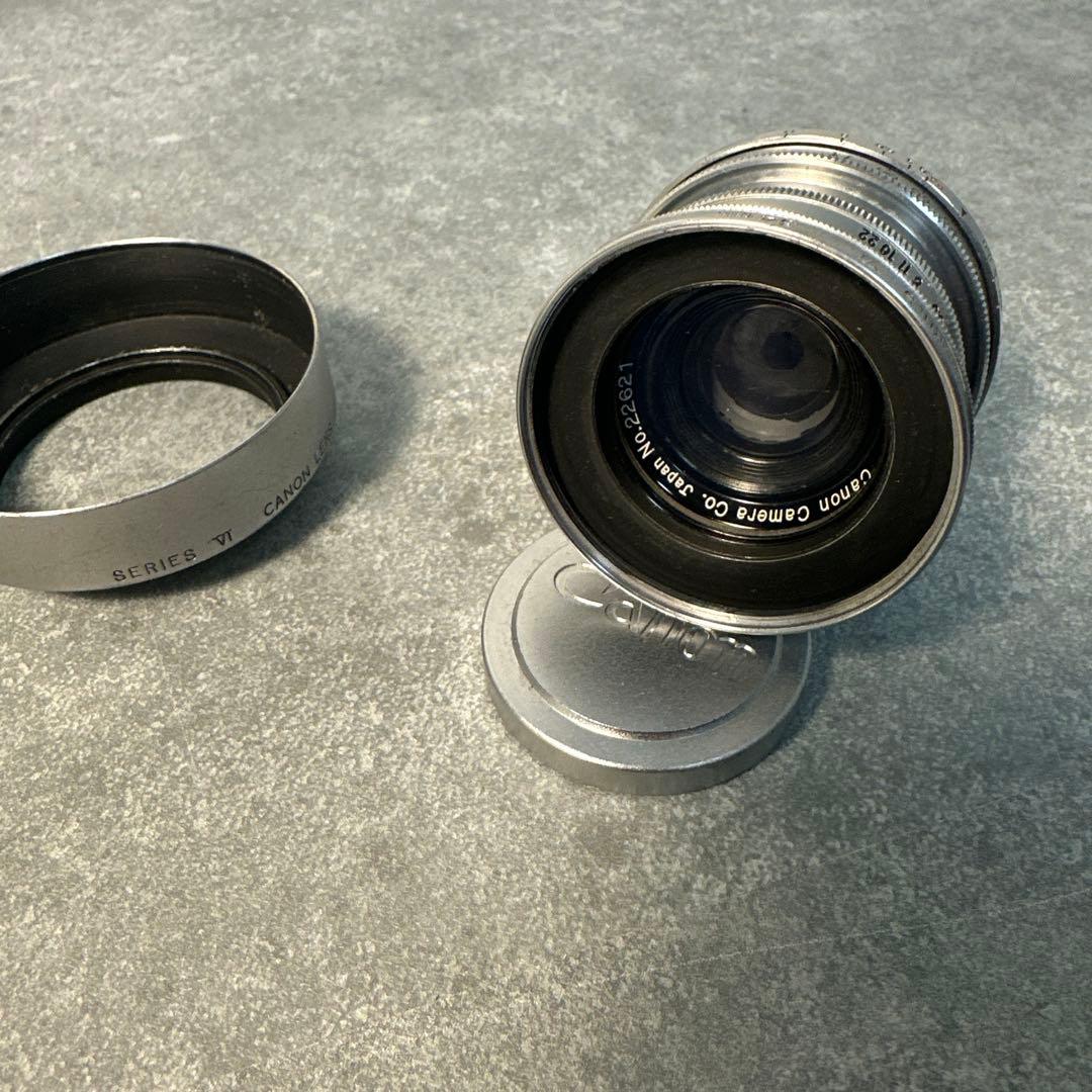 キャノン-L 35mmF2.8純正メタルフード付き