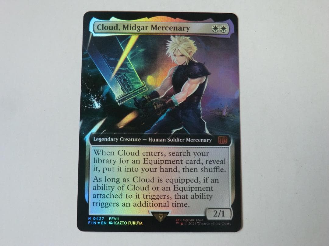 ミッドガルの傭兵、クラウド　拡張アート　FOIL Final Fantasy 英