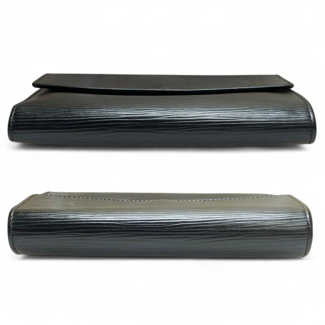 美品 エピ ポルトトレゾール エテュイパピエ 三つ折り 財布 証明書ケース付 黒