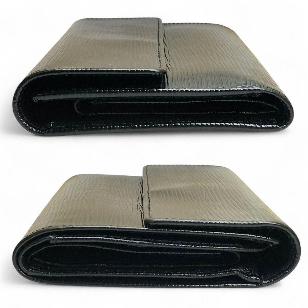 美品 エピ ポルトトレゾール エテュイパピエ 三つ折り 財布 証明書ケース付 黒