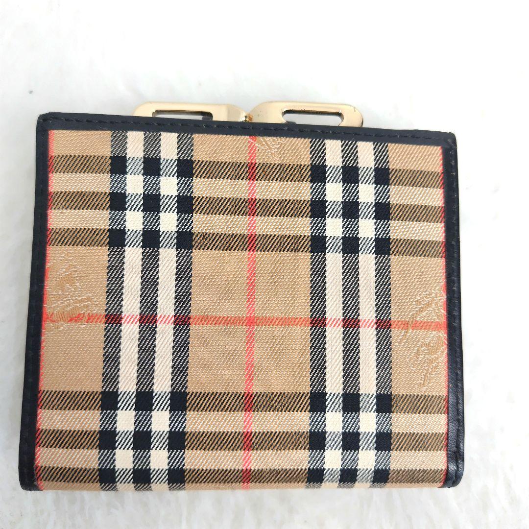 ✨外観美品✨Burberrys　ヴィンテージ　ノバチェック　がま口二つ折り財布