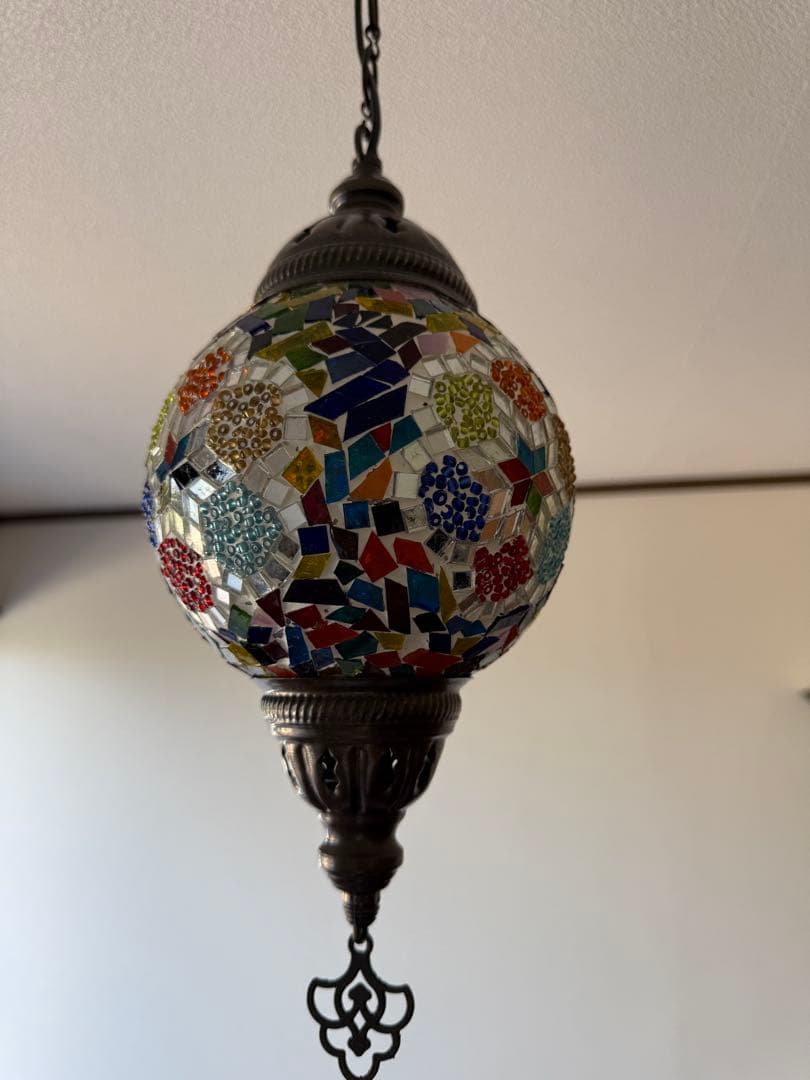 トルコランプ　モザイクガラス　エスニック　ペンダントライト