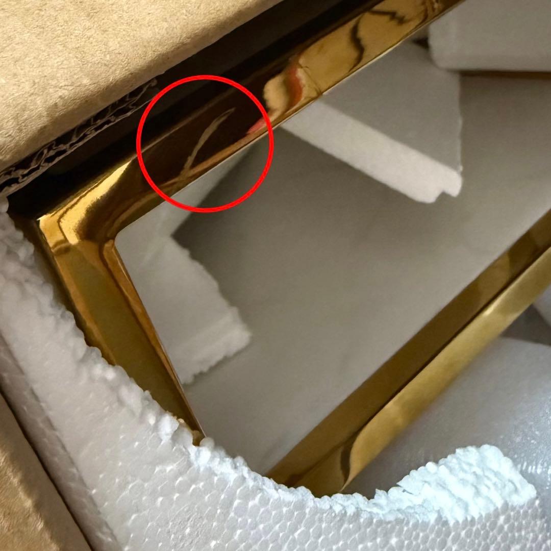 Francfranc レーヌ ネストテーブル S マーブル×ゴールド