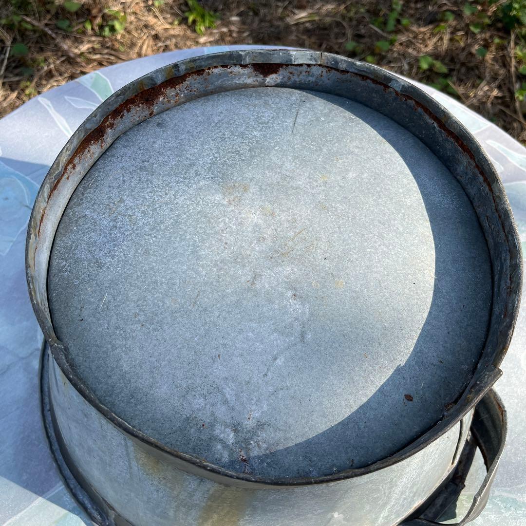 アンティーク　ブリキプランター　一部真鍮製