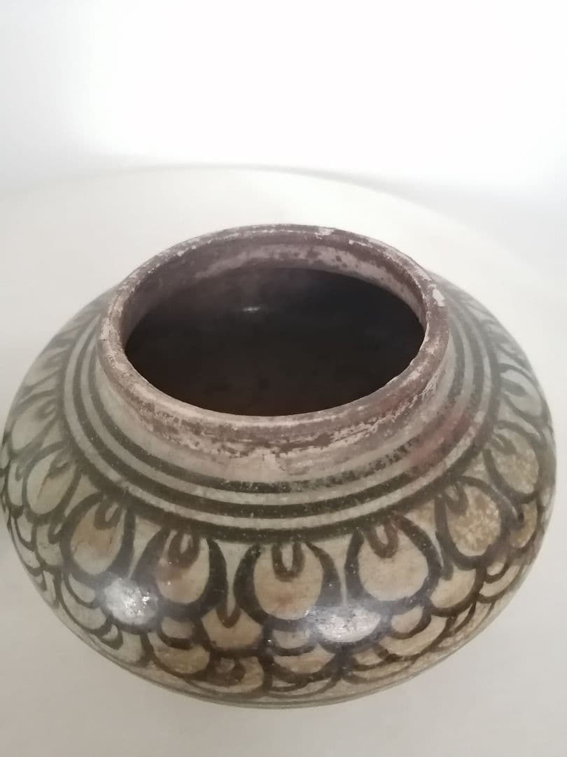 明代 染付け 千鳥 小壺