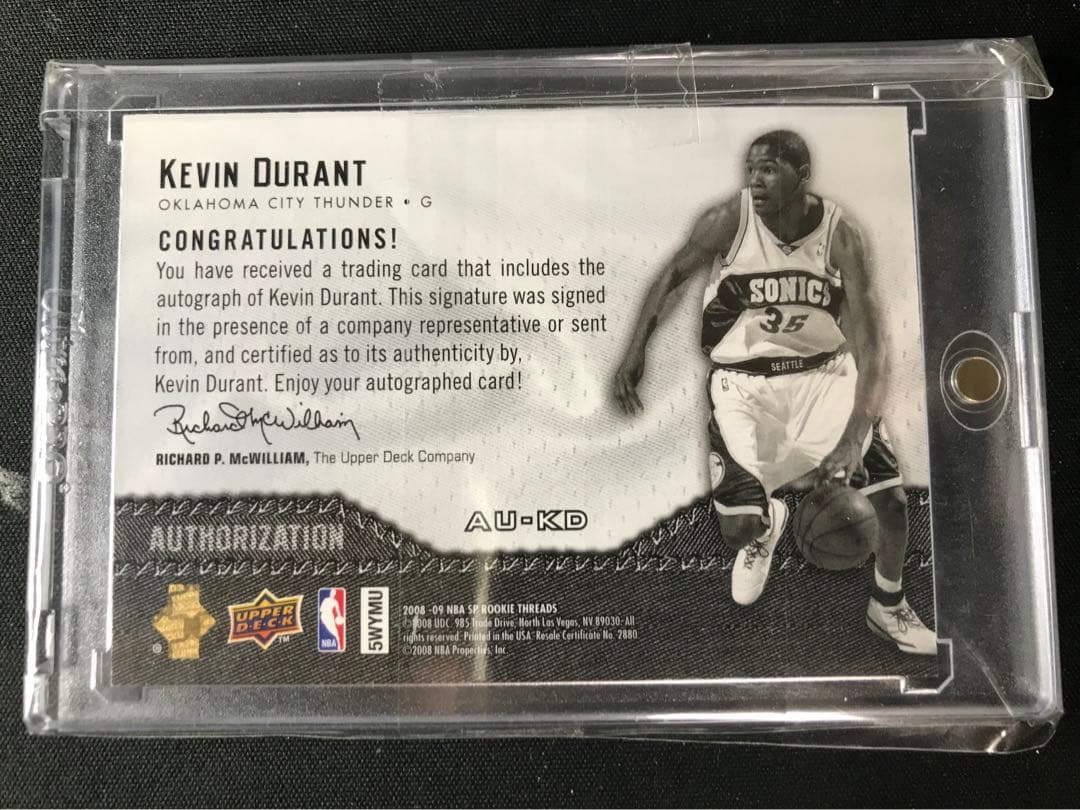 その他 Kevin Durant Authorization Autograph