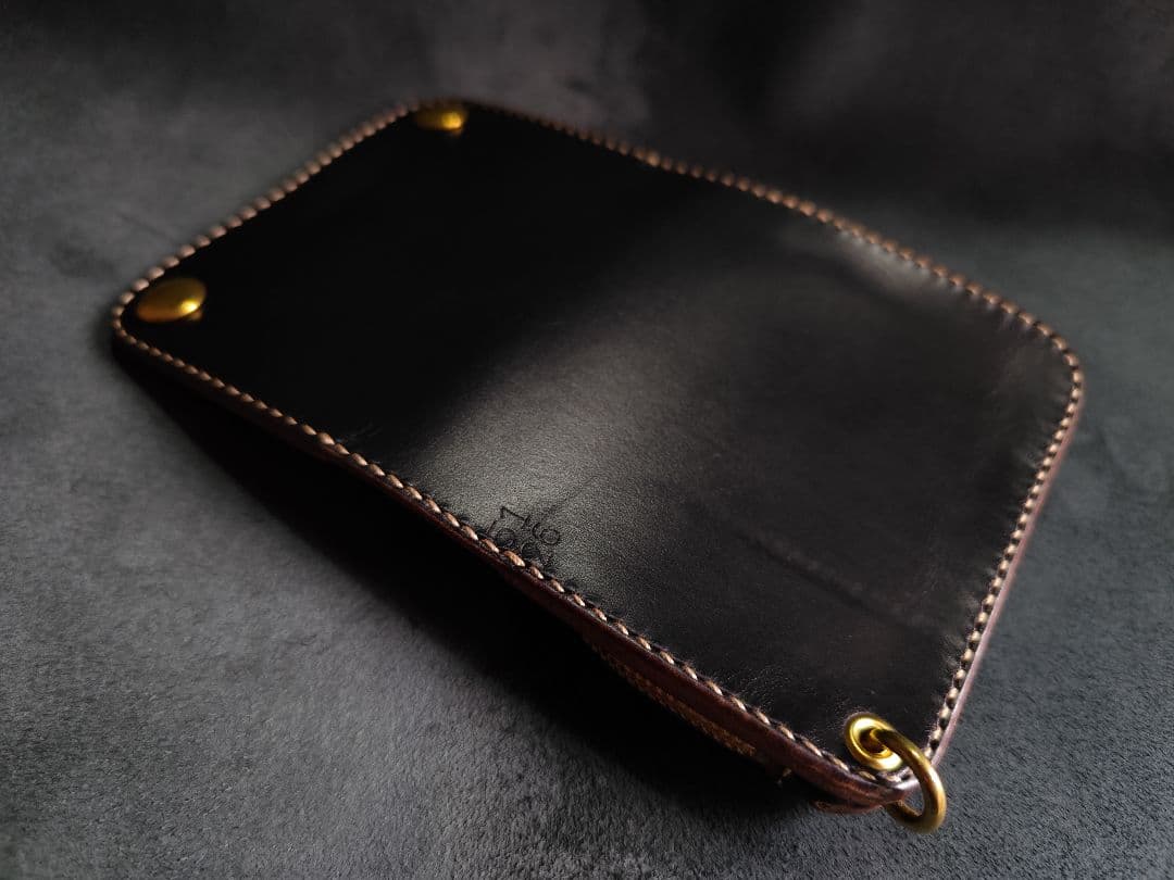 HORWEENクロムエクセル ショートトラッカーウォレット　ブラック　⑮