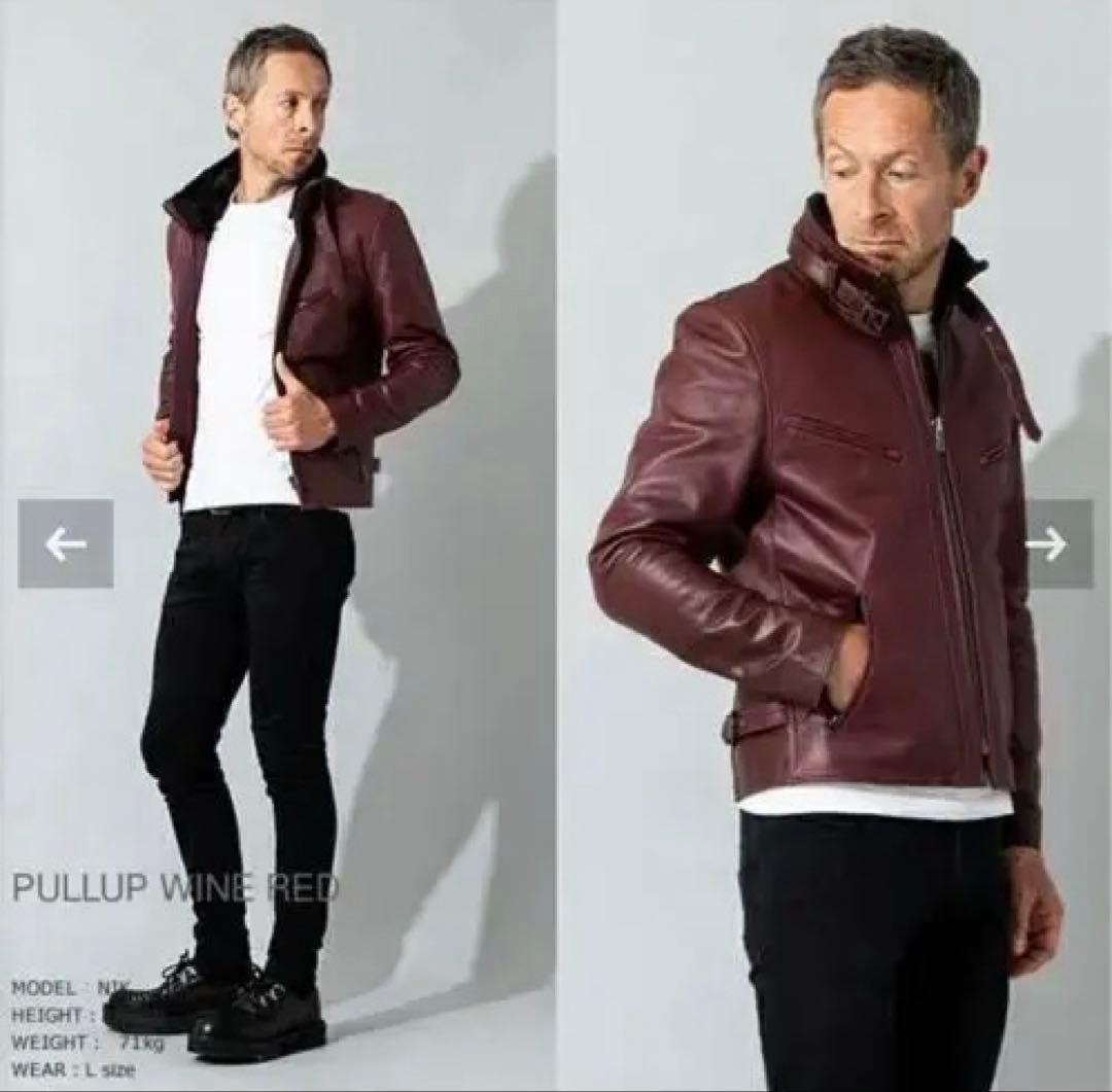 Tossy　完売品 襟ボアハイネックシングルライダースジャケット