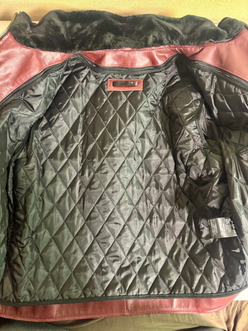 Tossy　完売品 襟ボアハイネックシングルライダースジャケット