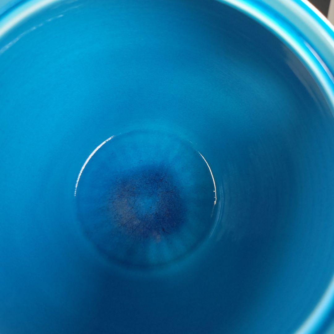 イ846 皆具『叶松谷作』『浅黄交趾　牡丹　皆具　木箱』茶道具　水指　健水　蓋置