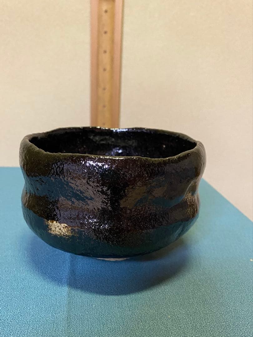 茶道具/黒茶碗　小川長楽 『黒 松声』 鵬雲斎書付