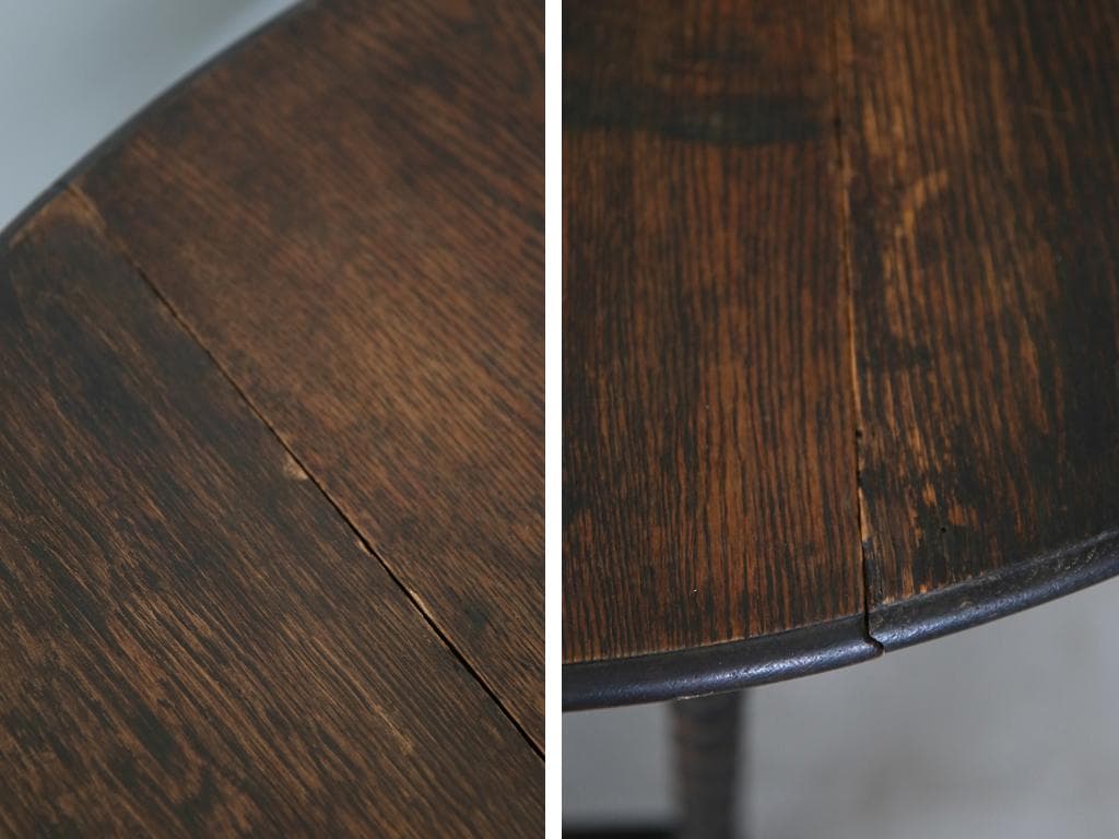 英国アンティーク木製ゲートレッグテーブル/ダイニング机バタフライ(89-261)