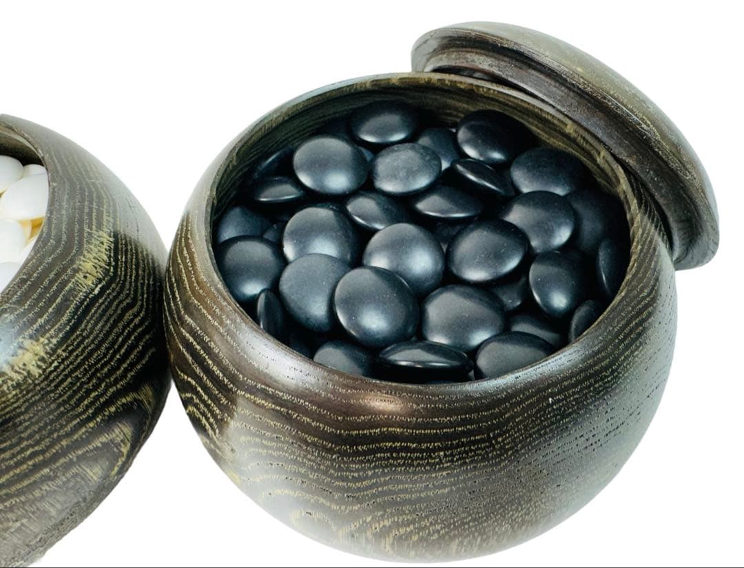 囲碁 30号 蛤碁石 那智黒 碁石 碁笥セット ①