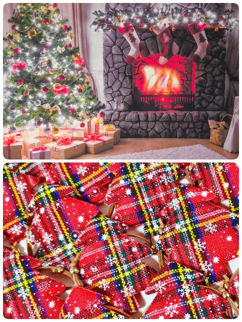 業務用トリミングチョーカー　クリスマスツリー　85個　ペットサロン　雪