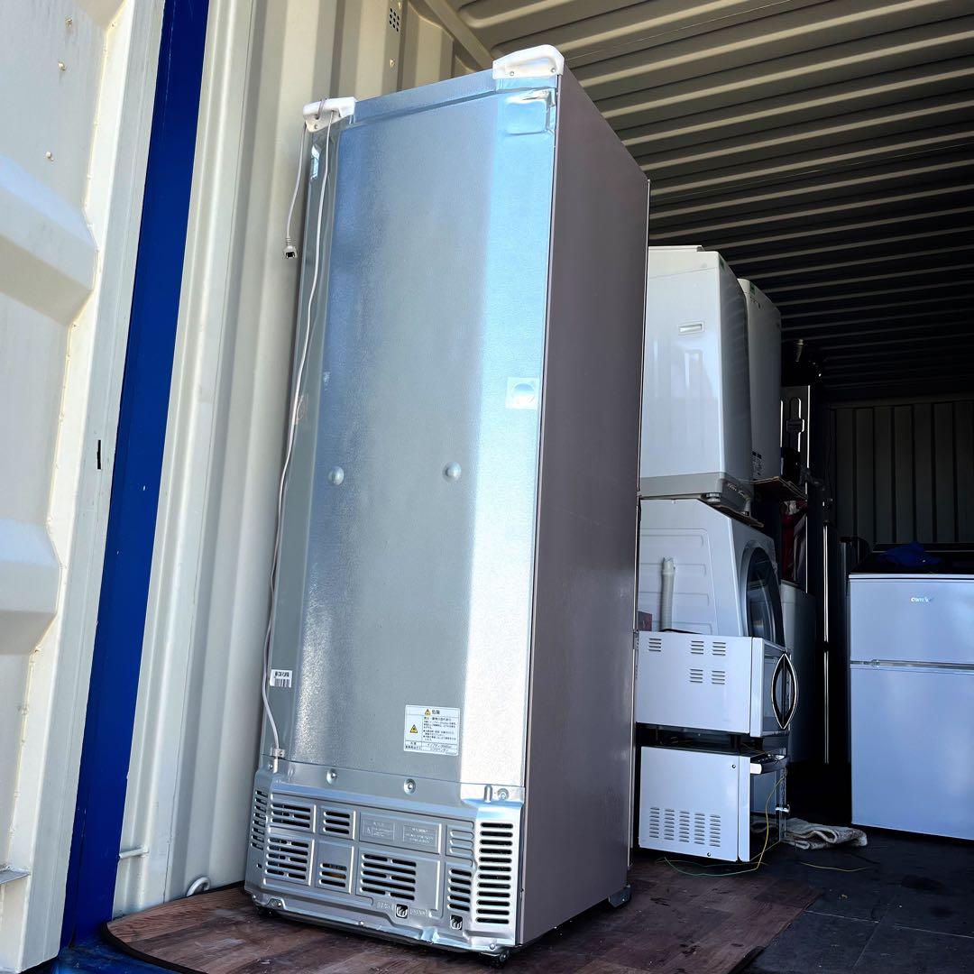 取付無料！三菱自動製氷機付きピンクゴールドおしゃれインテリア3ドア冷蔵庫！