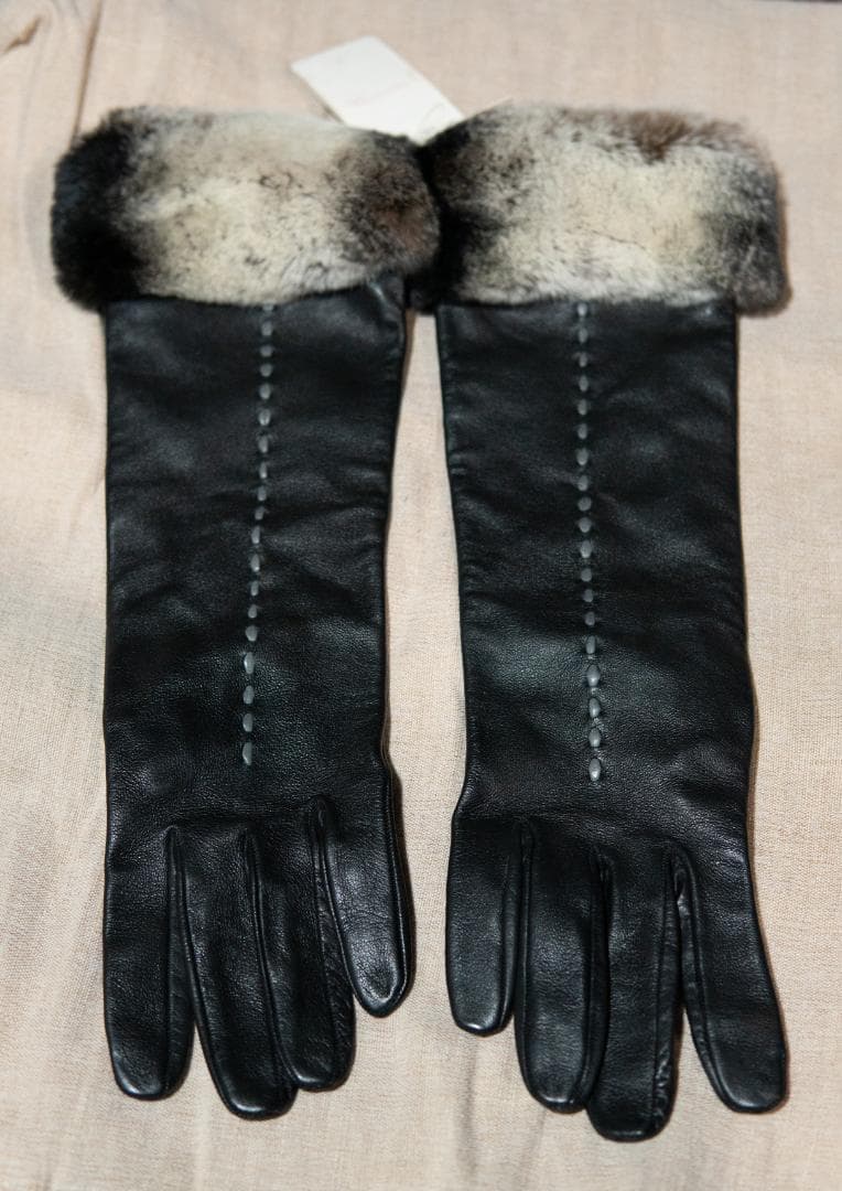 未使用　Sermoneta Gloves　やぎ革×レッキスファー ロンググローブ
