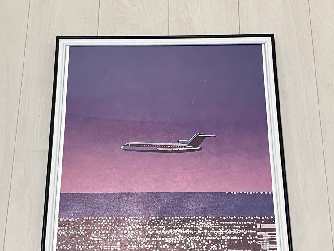 【額縁付き】 永井博（Hiroshi Nagai） A2ポスター 飛行機