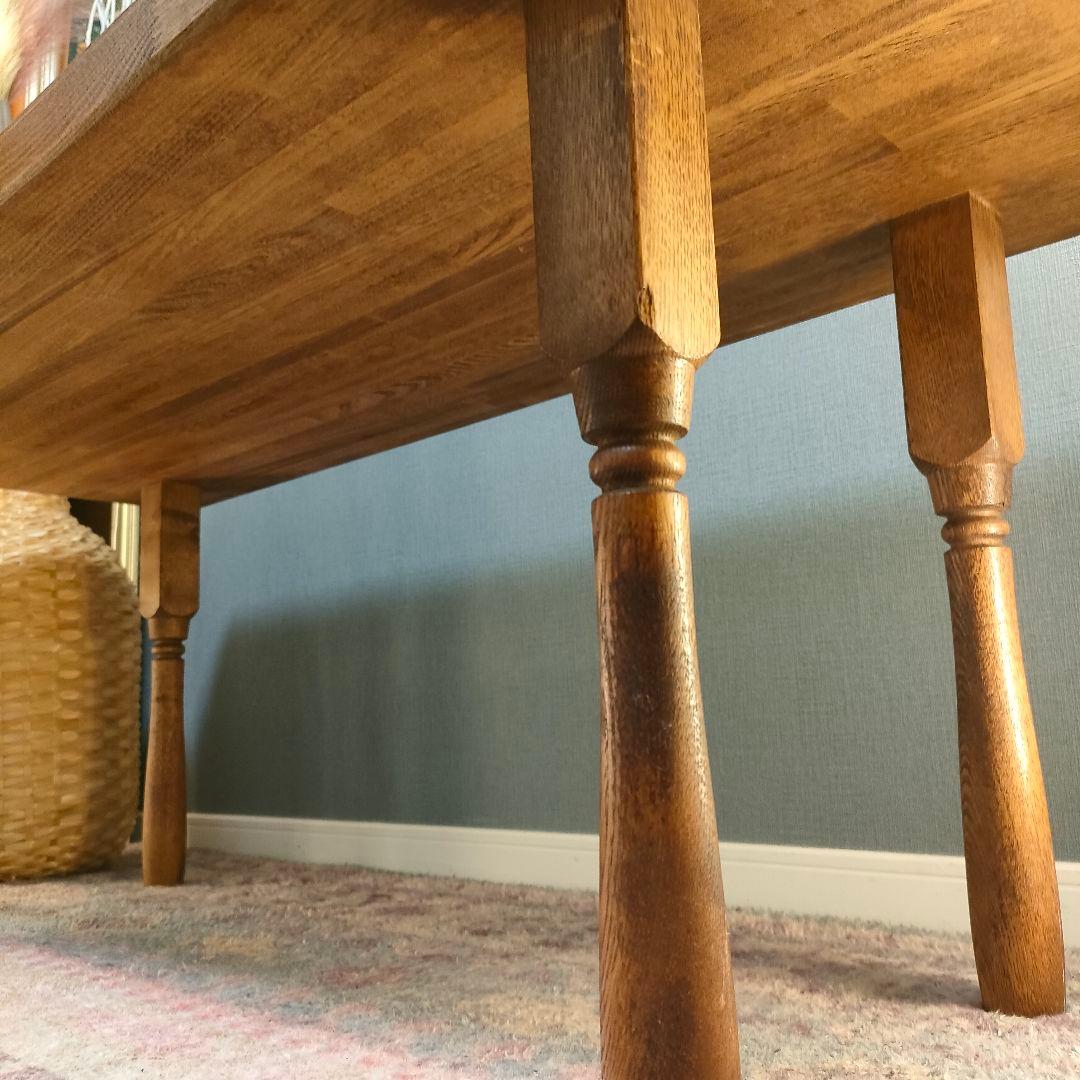 【cornell】天然木ヴィンテージ ローテーブル クラシカル脚