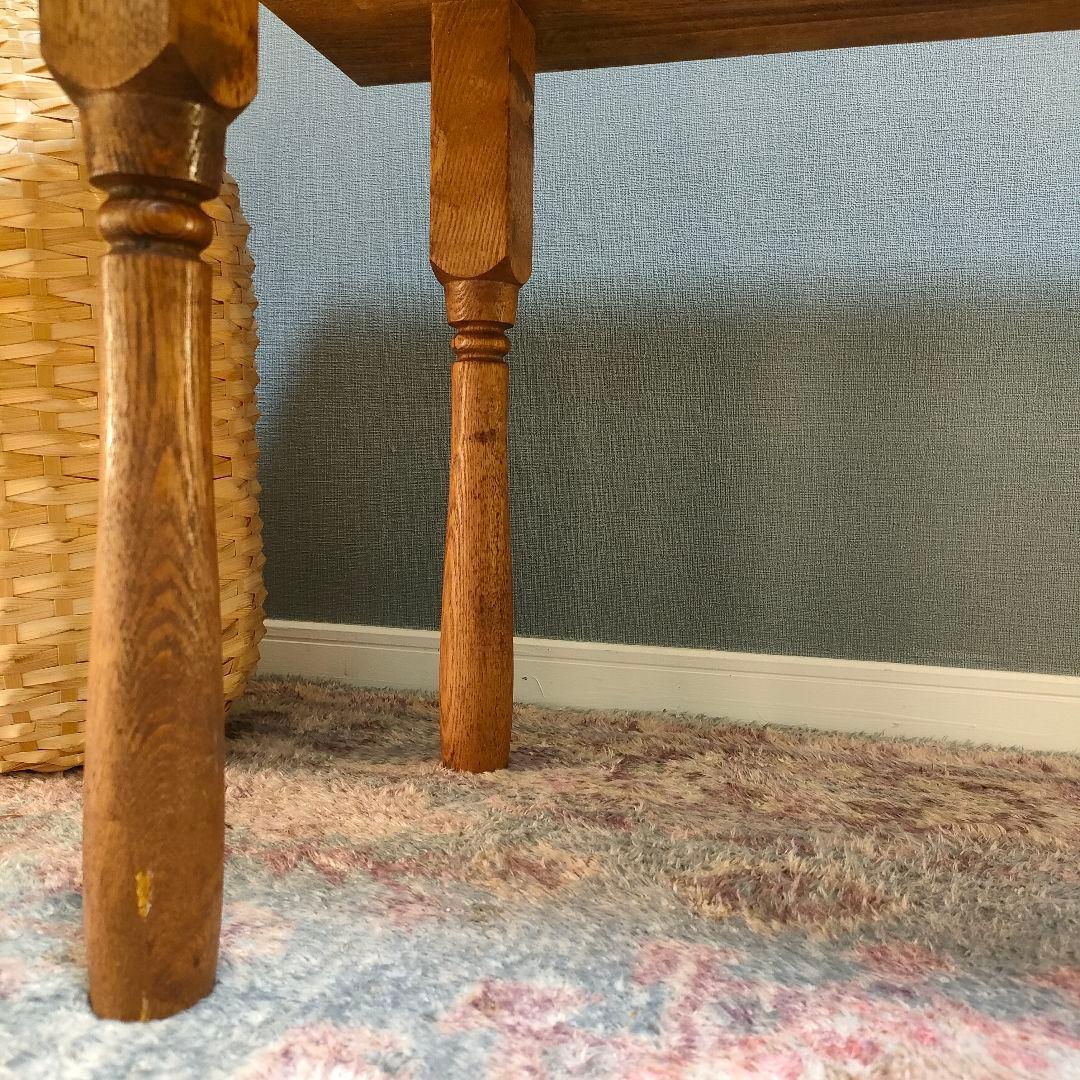 【cornell】天然木ヴィンテージ ローテーブル クラシカル脚