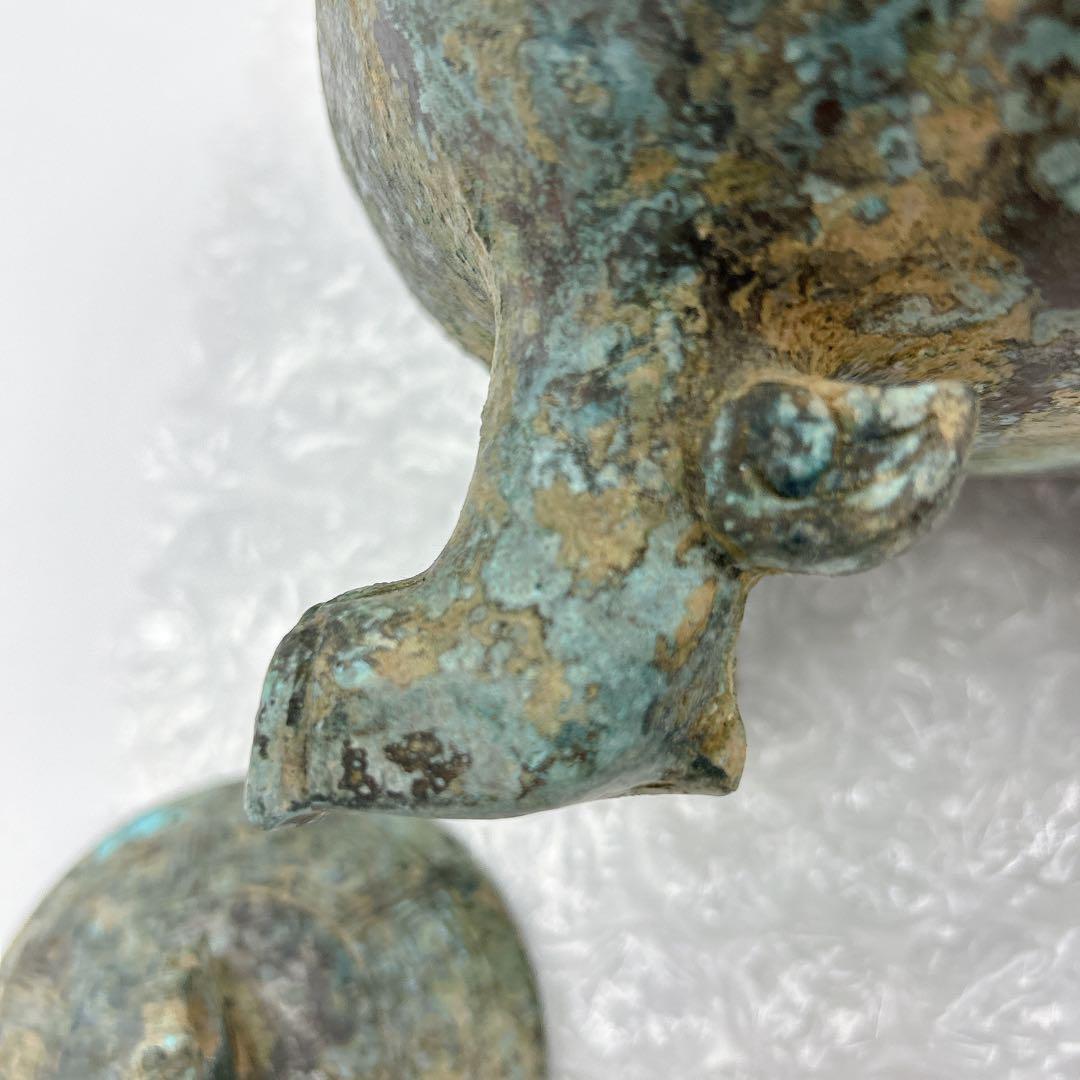 中国 鉄瓶 鳥型青銅器 時代 瓶 希少 30cm x H28cm