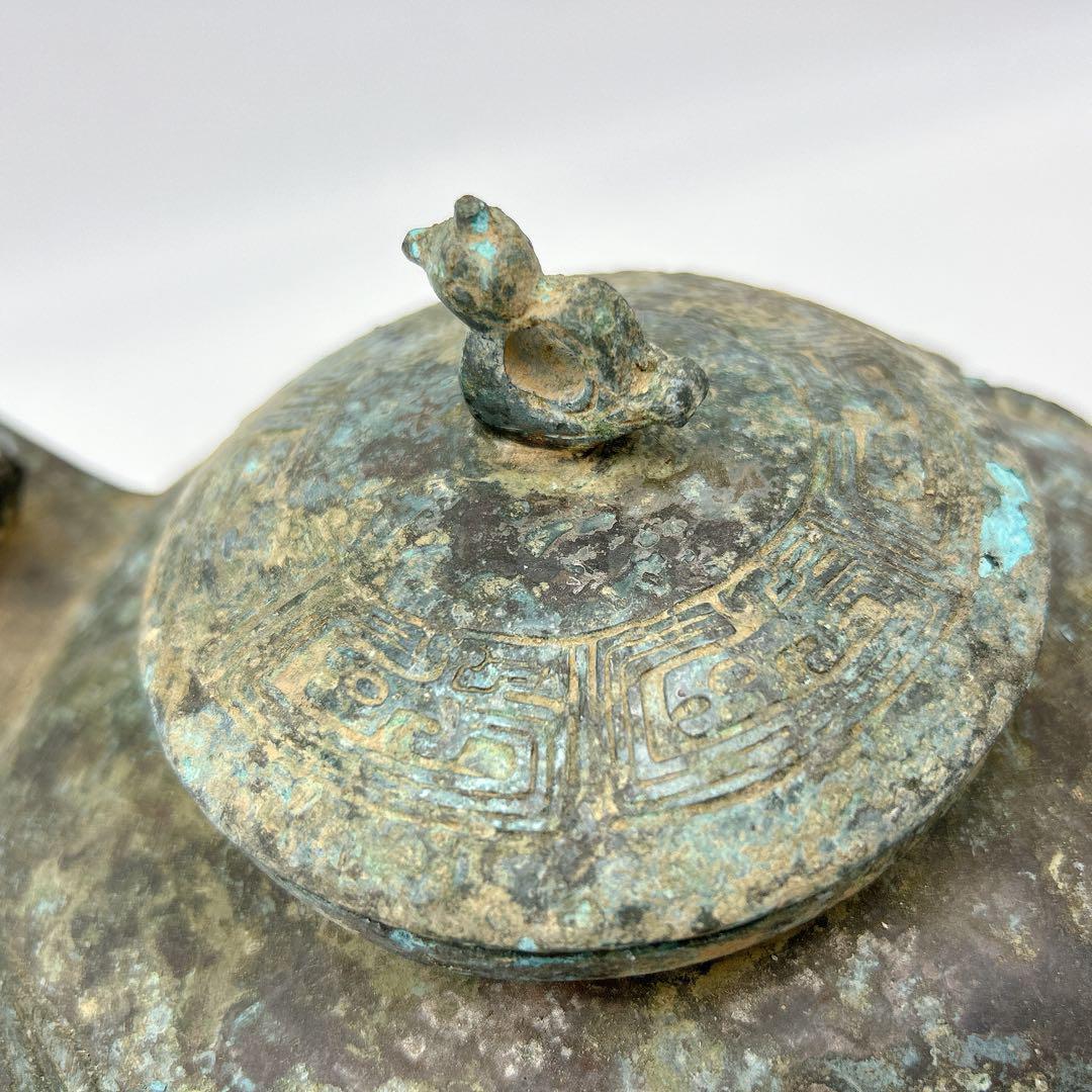 中国 鉄瓶 鳥型青銅器 時代 瓶 希少 30cm x H28cm