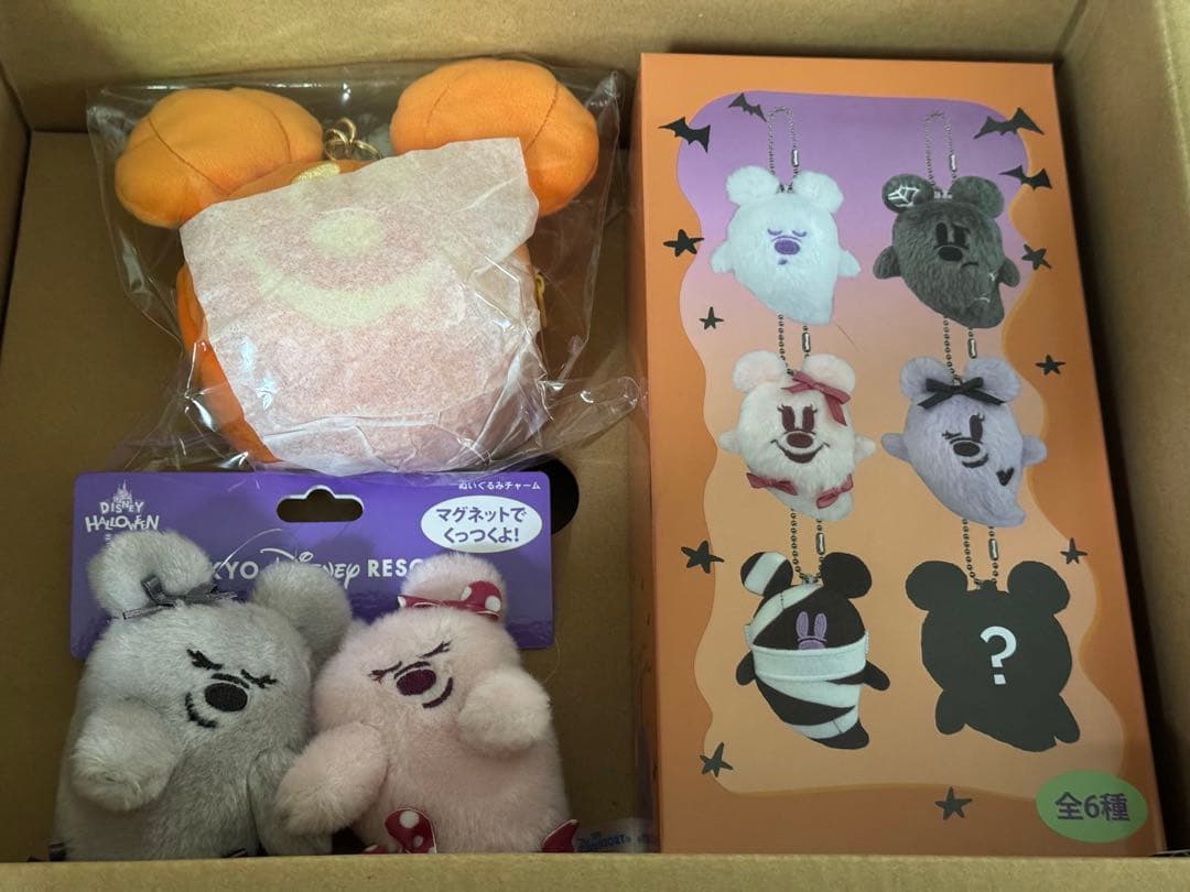 ディズニーハロウィン2025 ぬいぐるみチャームセット　パンプキン　シークレット