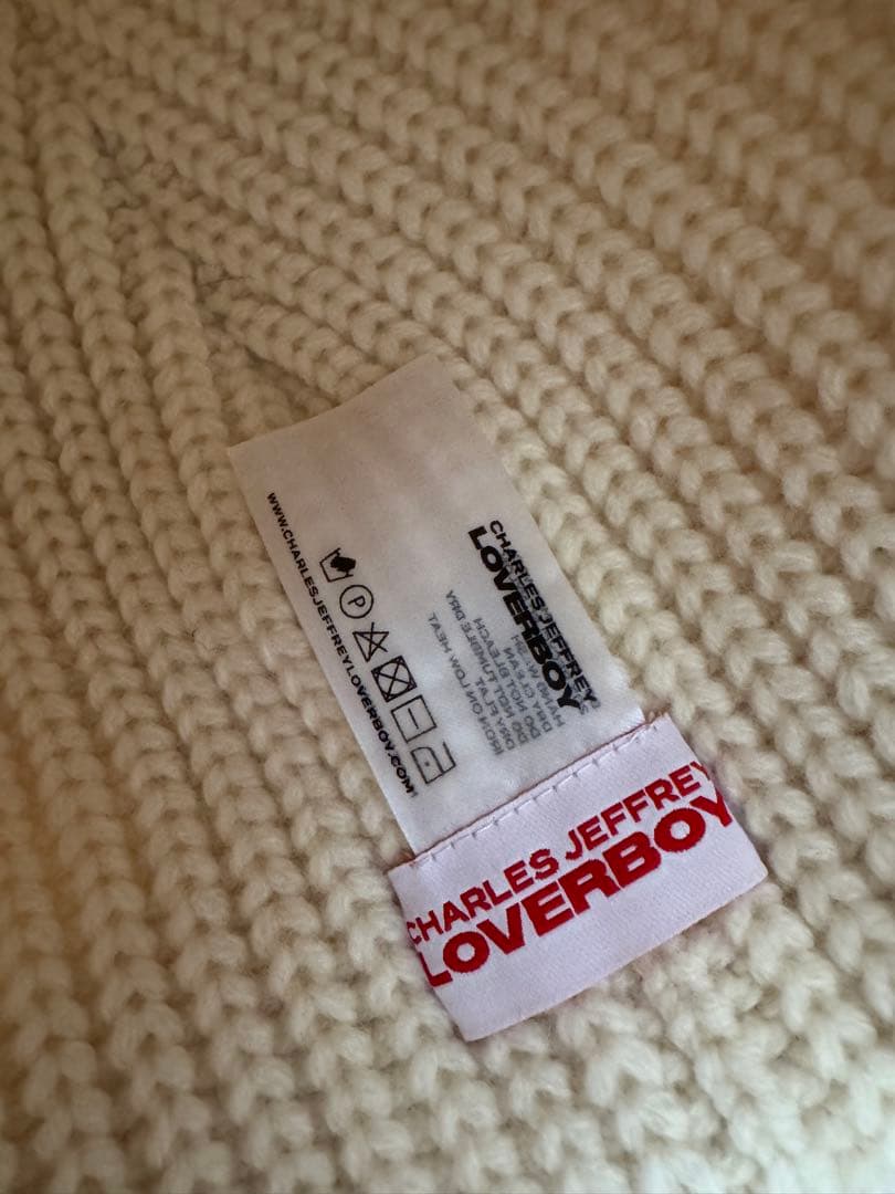 CHARLES JEFFREY LOVERBOY 猫耳ニット帽 ラバーボーイ 白