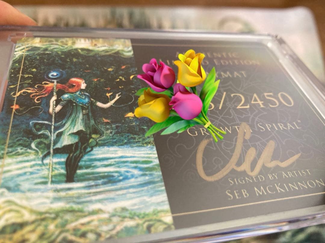 成長のらせん　プレイマット Seb McKinnon サイン入り MTG