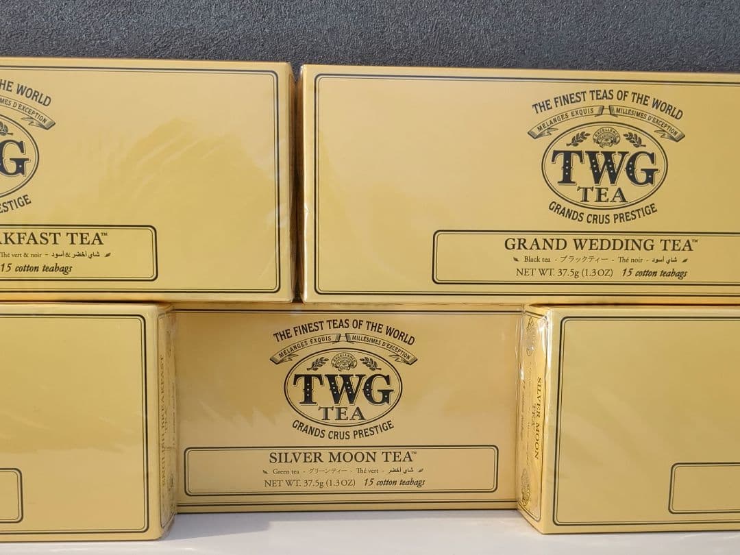 新品未開封　TWG 紅茶4種類セット五箱（各15　cotton teabags）