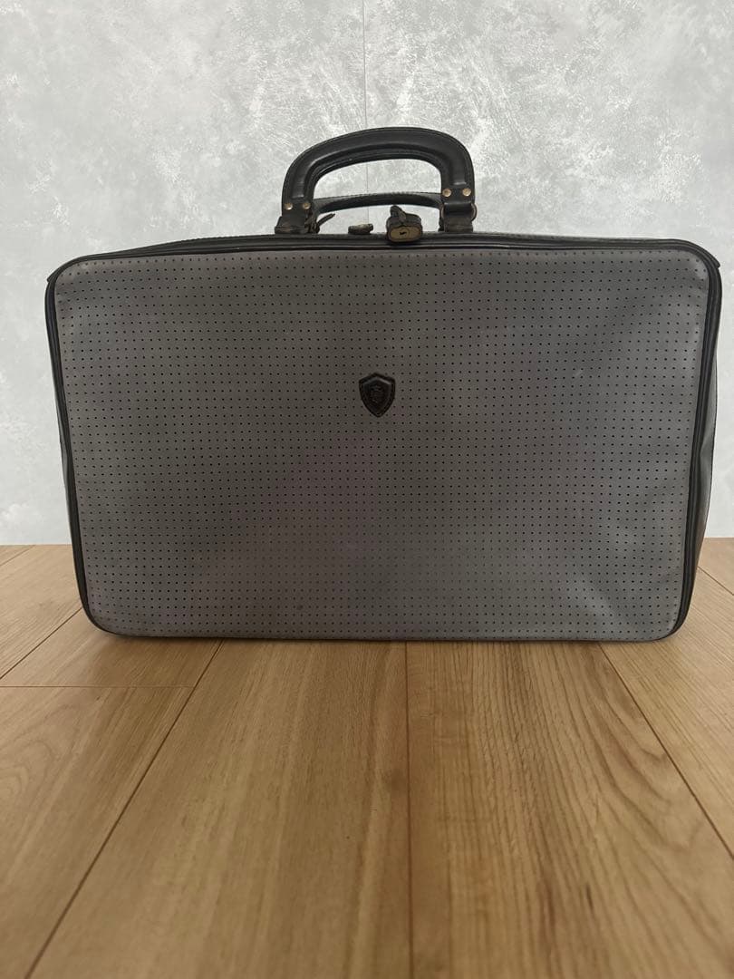 フェリージfelisi オーバーナイトバッグ フルレザーブラックｘグレー