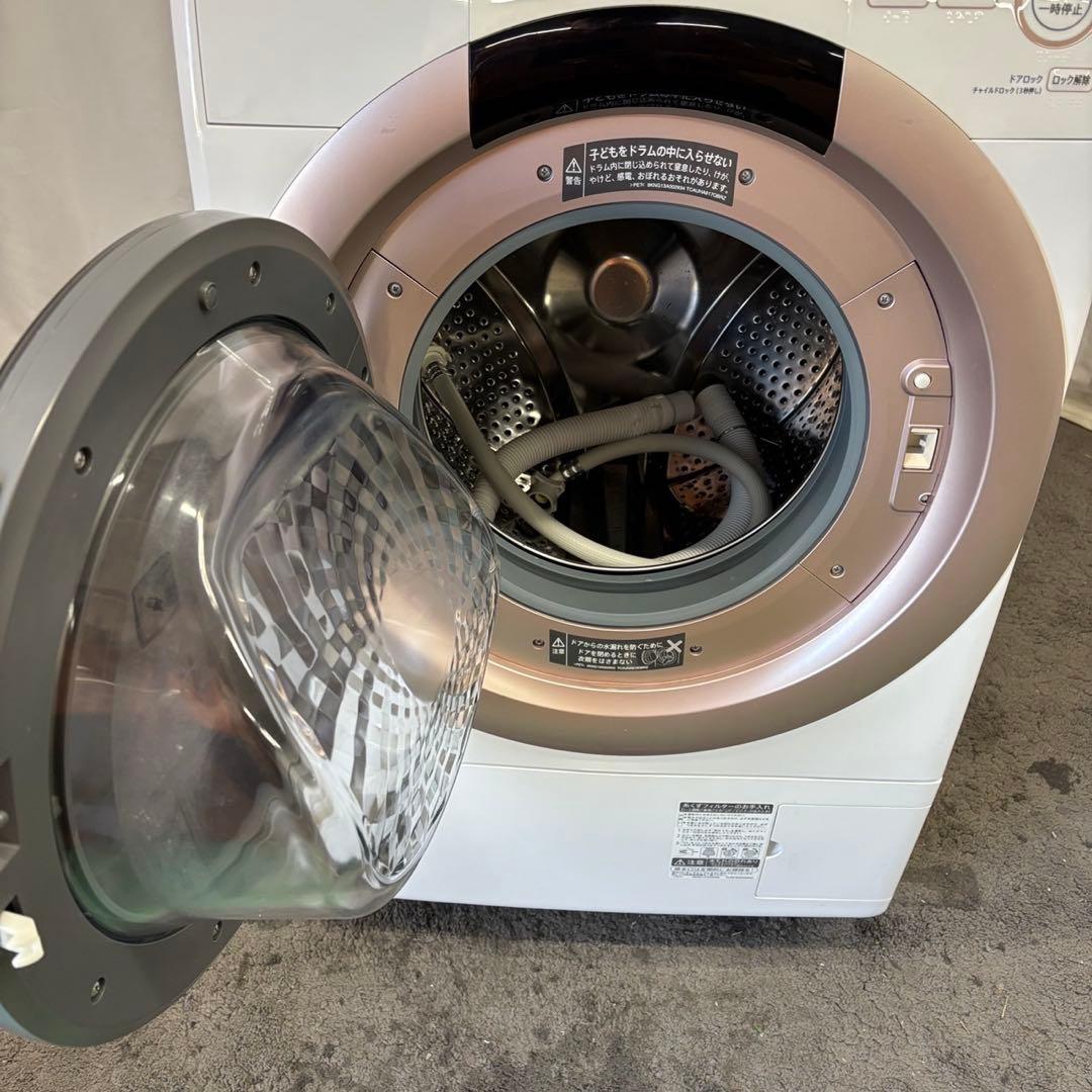 ★32　ドラム式洗濯機　シャープ　一人暮らし　乾燥　7キロ　安い　左開　設置無料