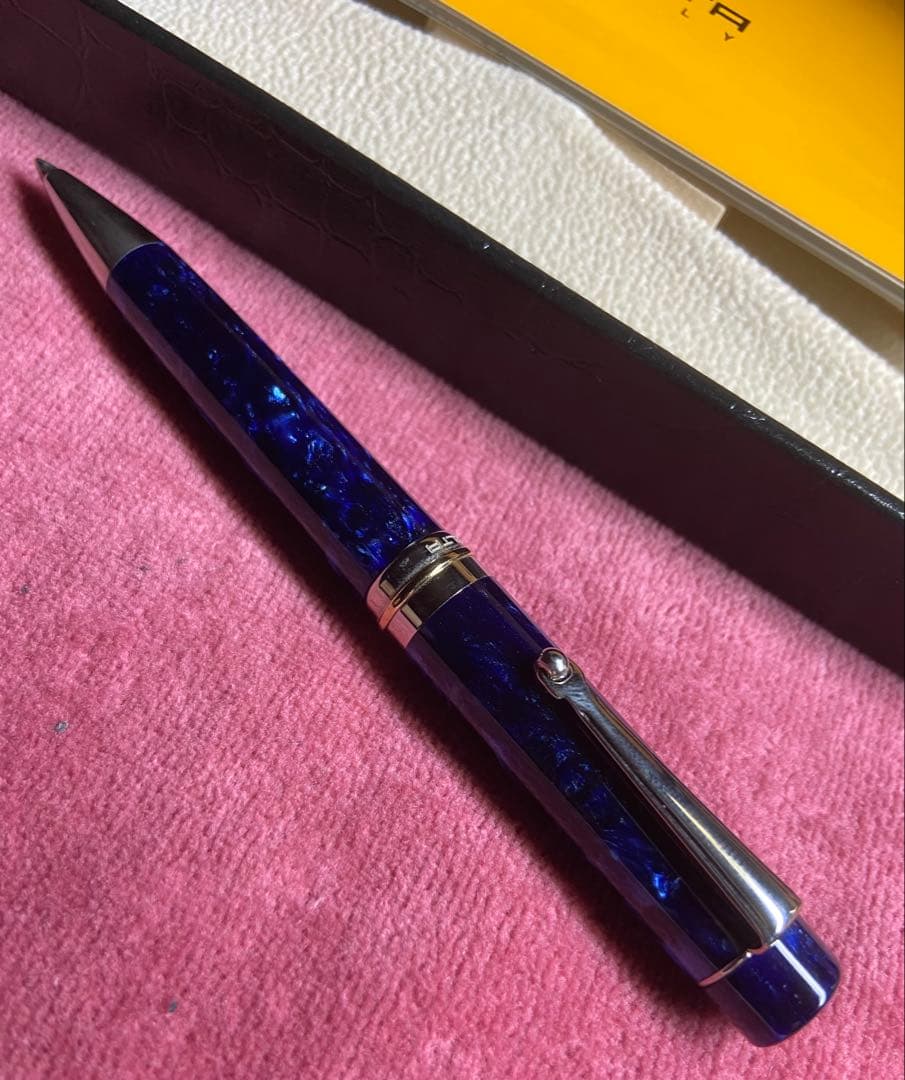 デルタ　ビンテージ　ボールペン　ブルー