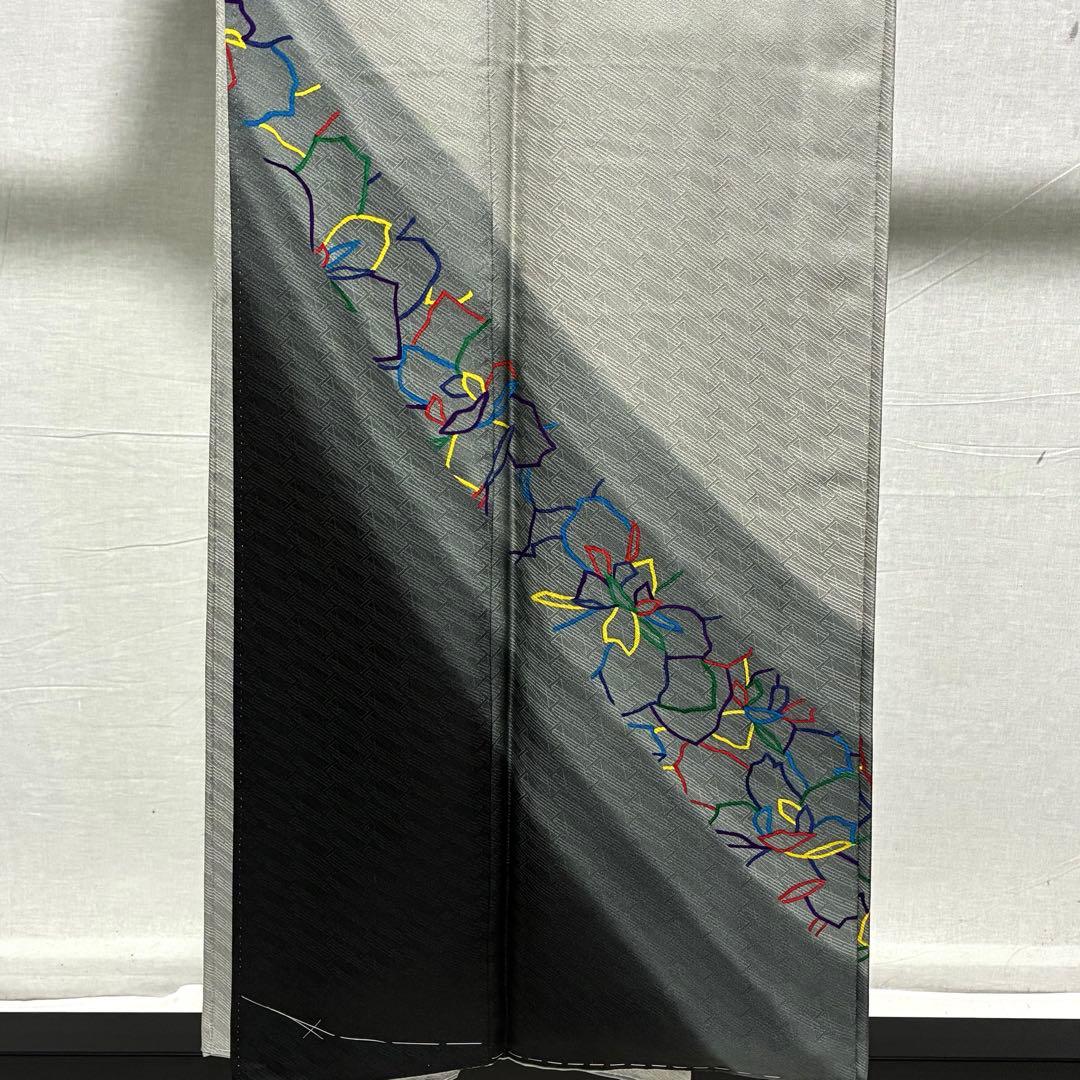 D74 訪問着 斎藤三才 やまと誂 薔薇 正絹着物 袷 しつけ糸付き未使用極美品