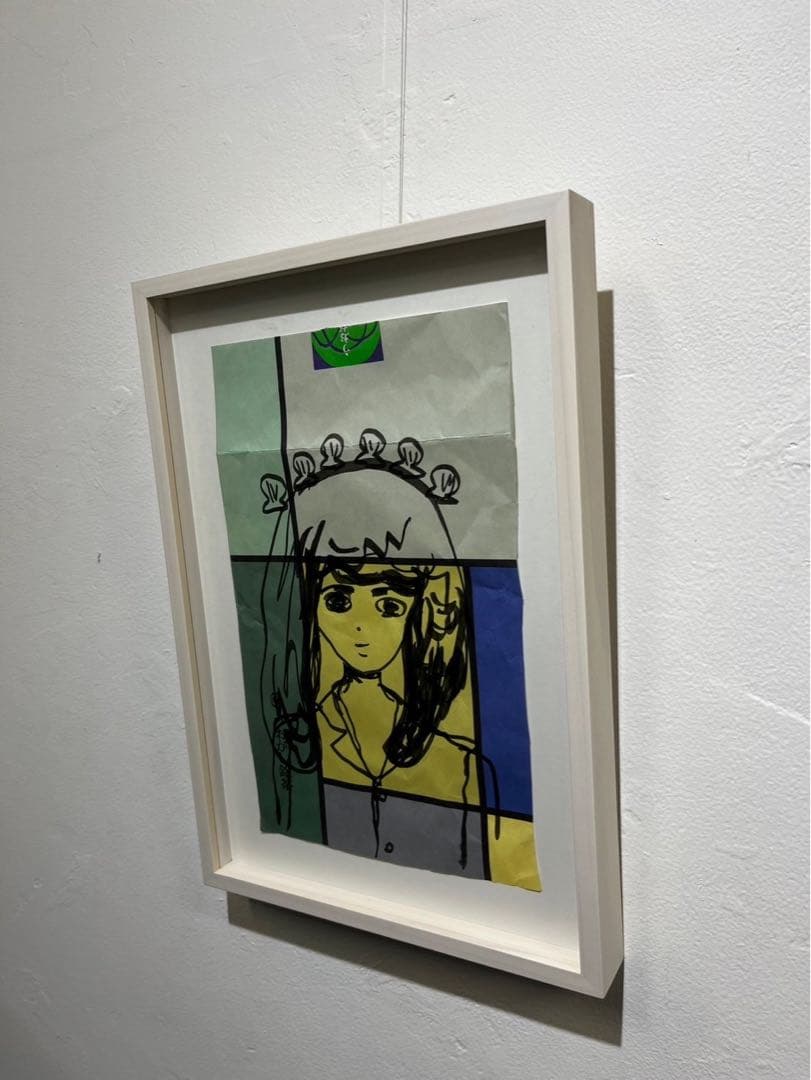 工藤麻紀子 「ほたて」 2021年 紙にマーカー 小山登美夫ギャラリーシール