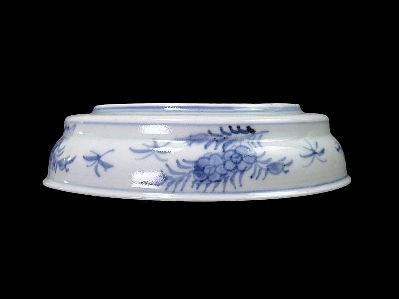 古伊万里　染付　松に山水の図　膾皿　5寸皿　C996AS-CVo