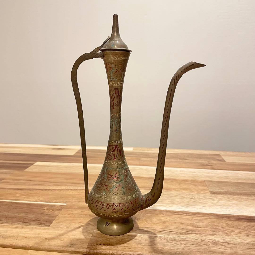 【激レア】アンティーク 真鍮製ポット 中東スタイル