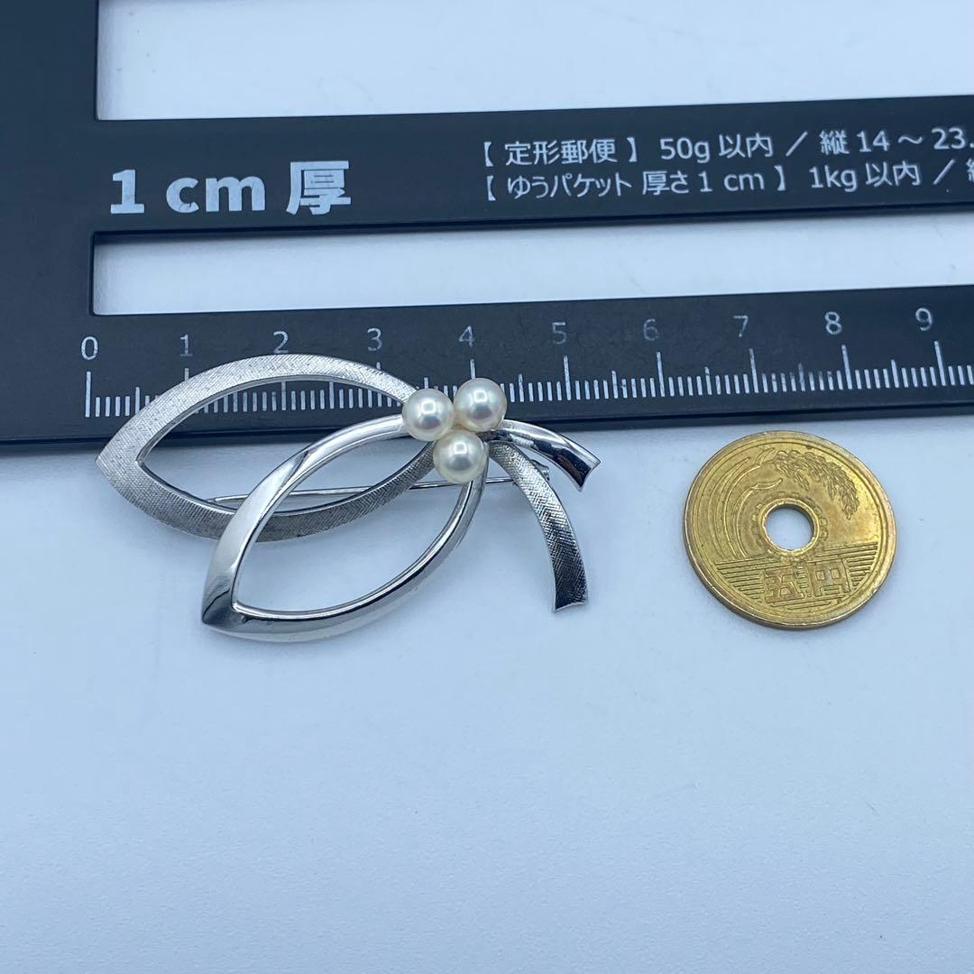 《美品》　ミキモト　パール　ブローチ　SV925 （AE465）