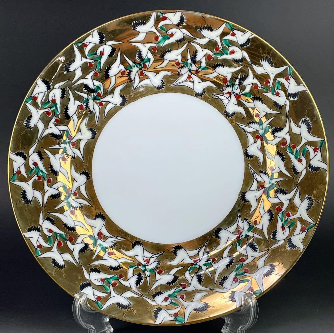 【希少】九谷焼 1000クレーン 鶴 シュガーボウル クリーマー 皿 プレート