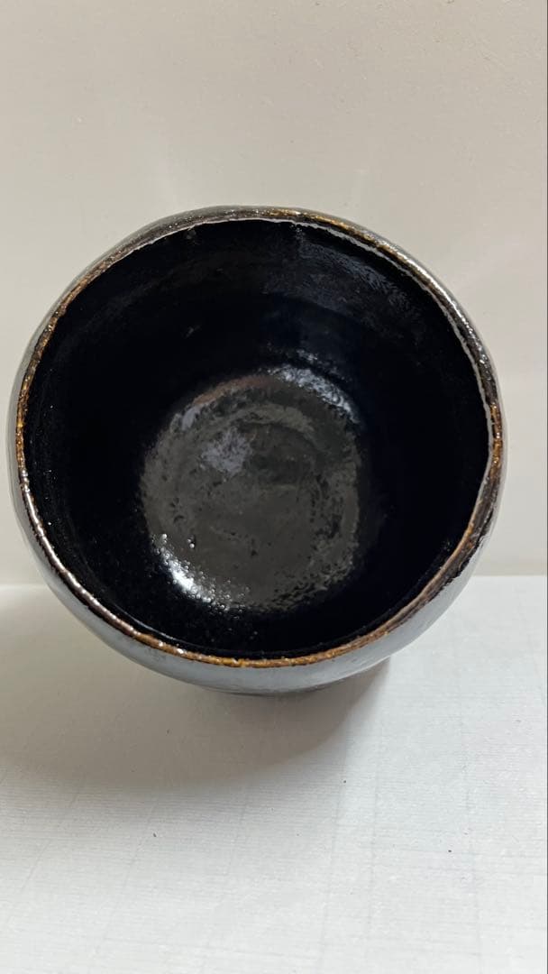 黒楽茶碗　楽茶碗の名工 伊藤才叟造　共箱値下げしました。