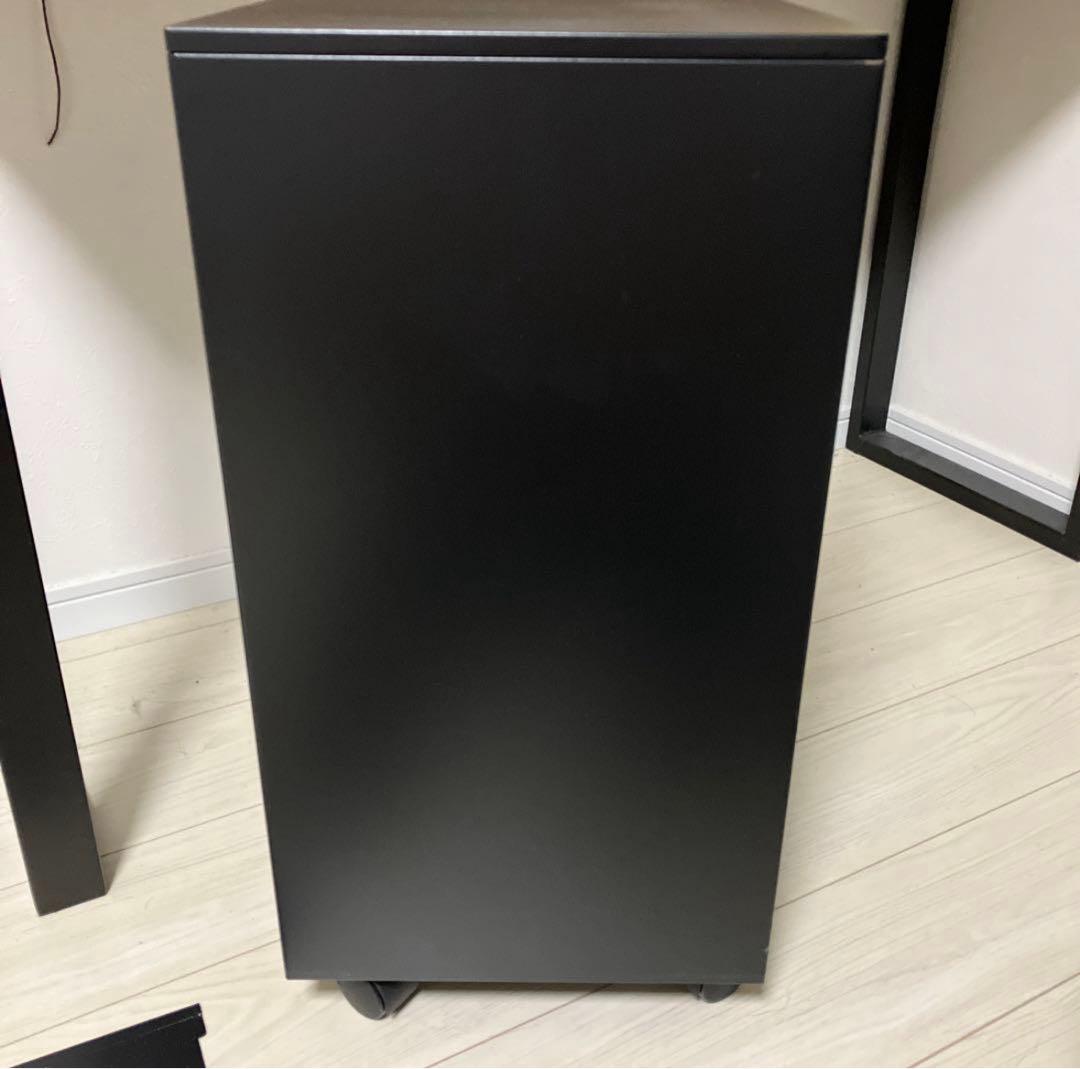 送料込み キャビネット　カグクロ　ワゴン　スリム　スモール　ブラック