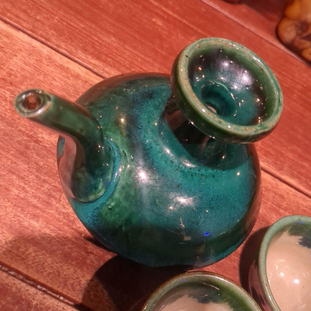 超貴重　小橋川清次作　沖縄やちむん泡盛用カラカラ