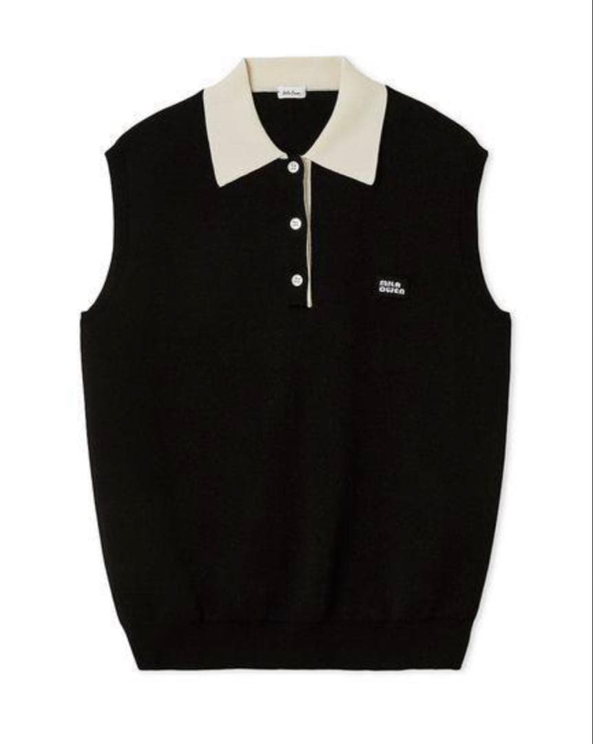 ミラオーウェン　スリーブレスドライタッチポロニット