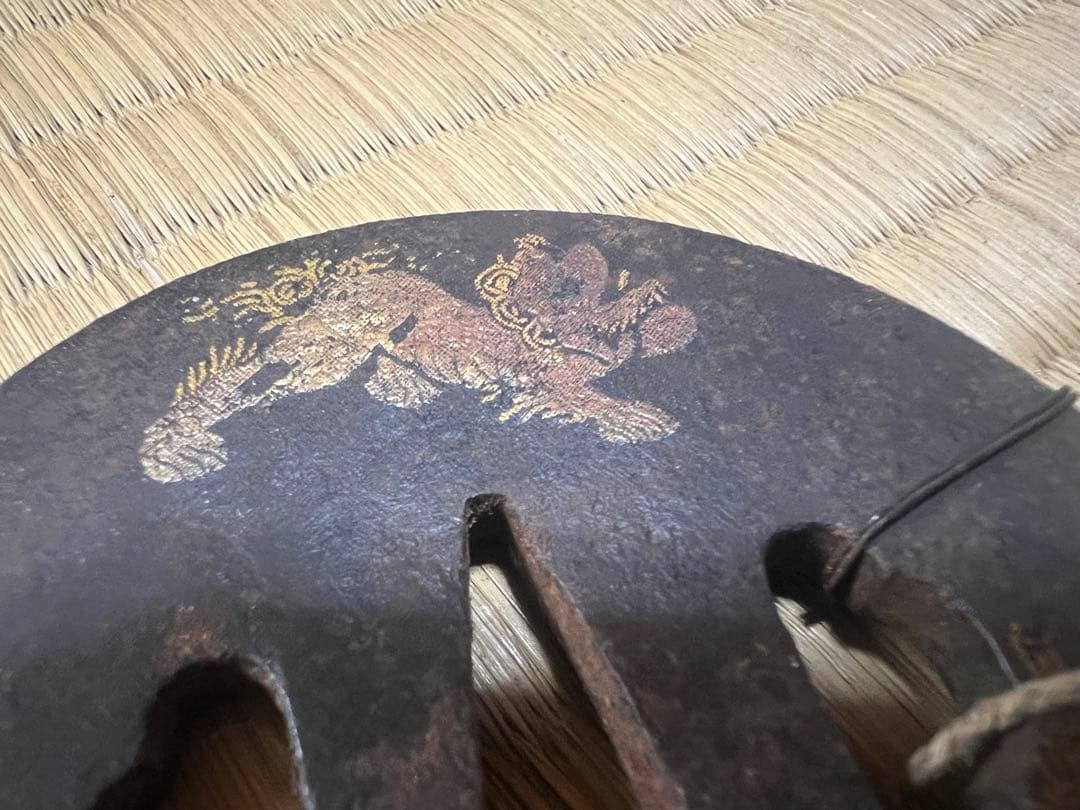 【O-1338】鍔 刀 日本刀 武具 時代物 戦国