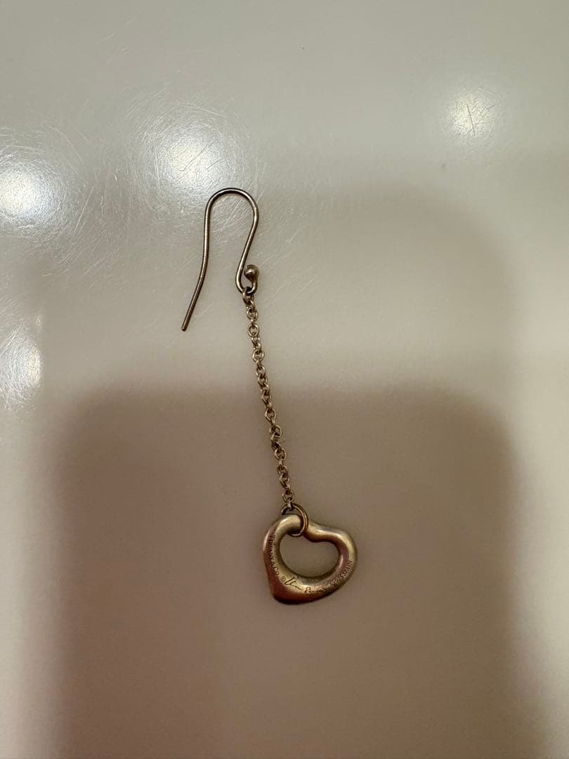 ティファニーシルバー ハート型 チェーンピアス